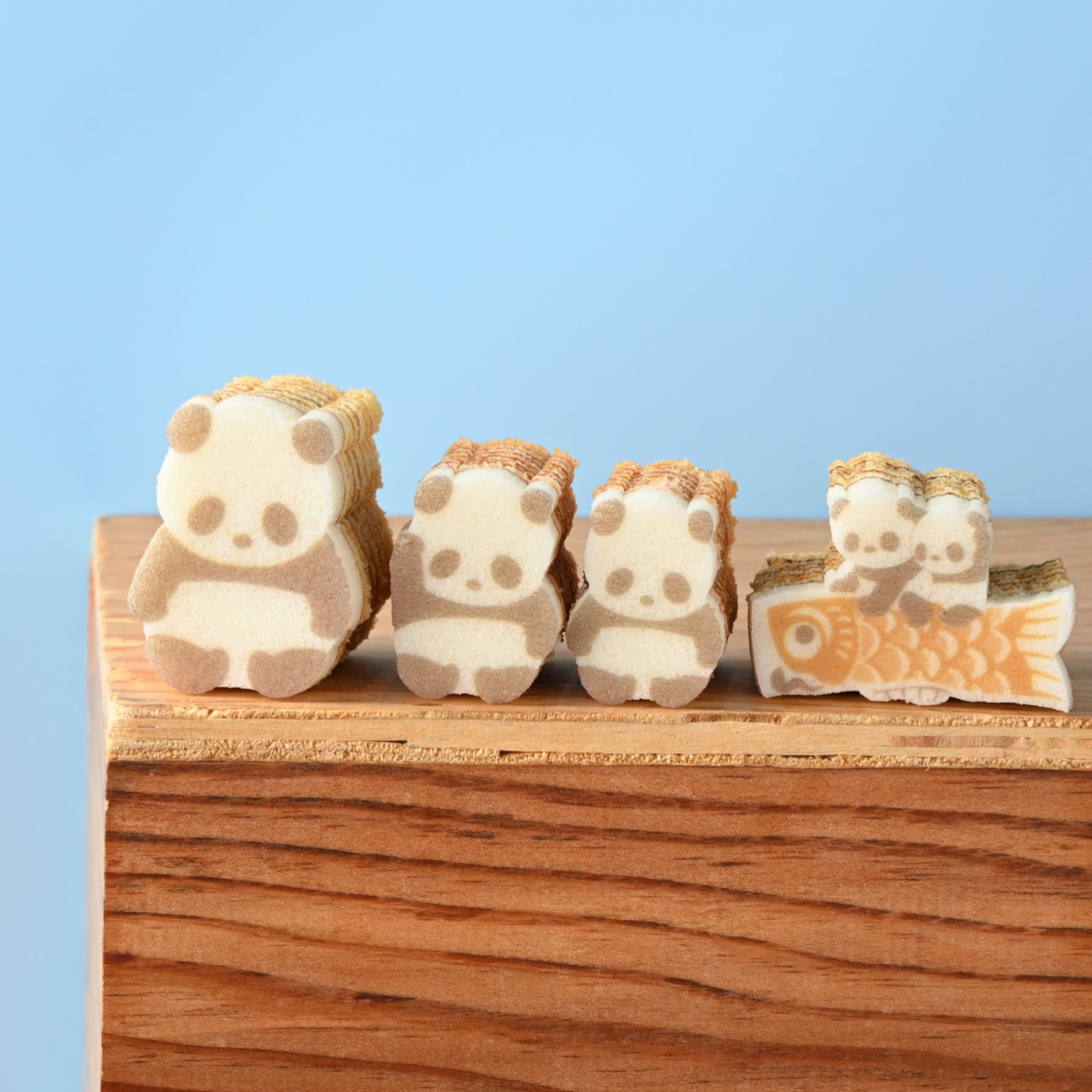 親子で楽しむこどもの日のお菓子🎏　こいのぼりパンダの型ぬきバウムクーヘン