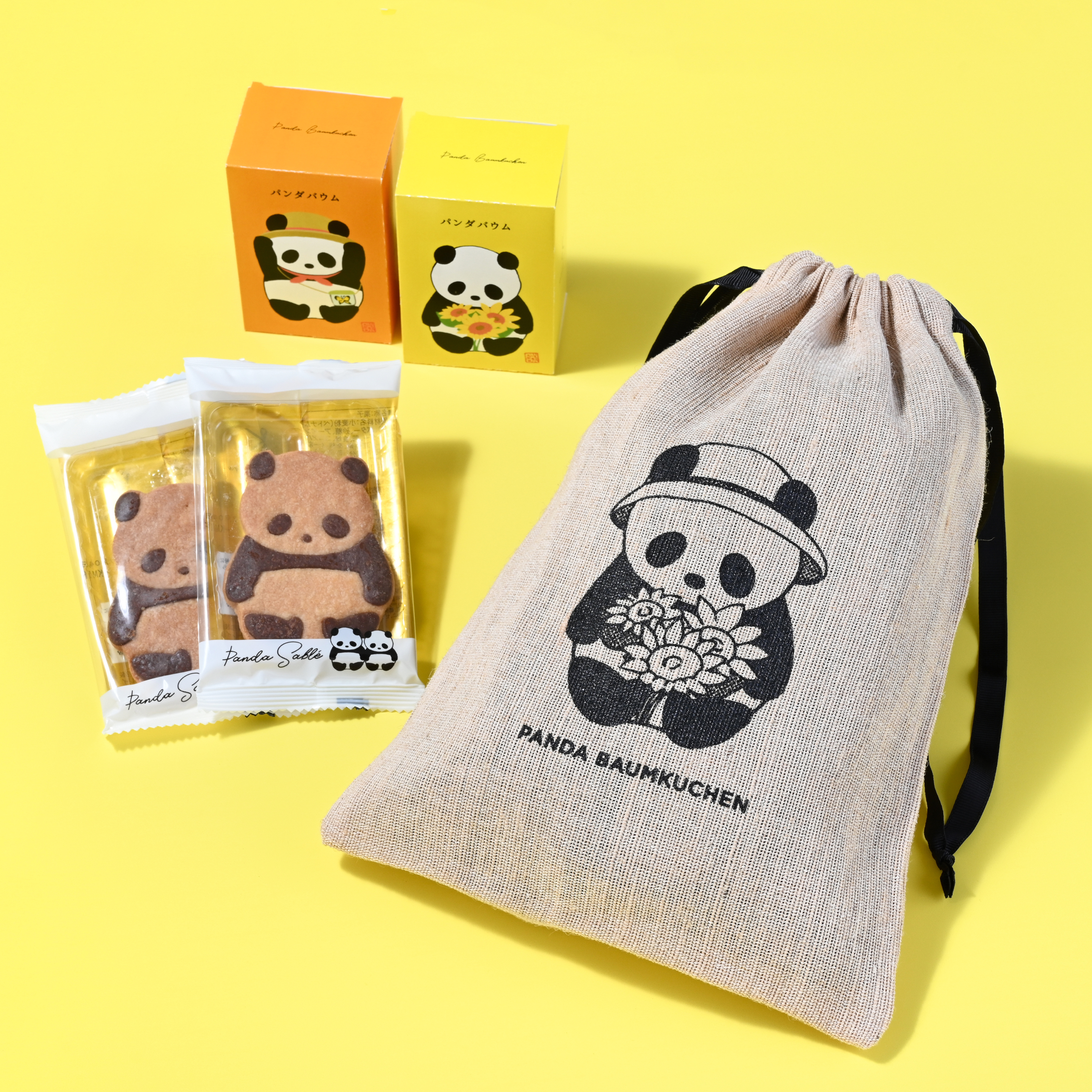 25-夏パンダジュート巾着セット