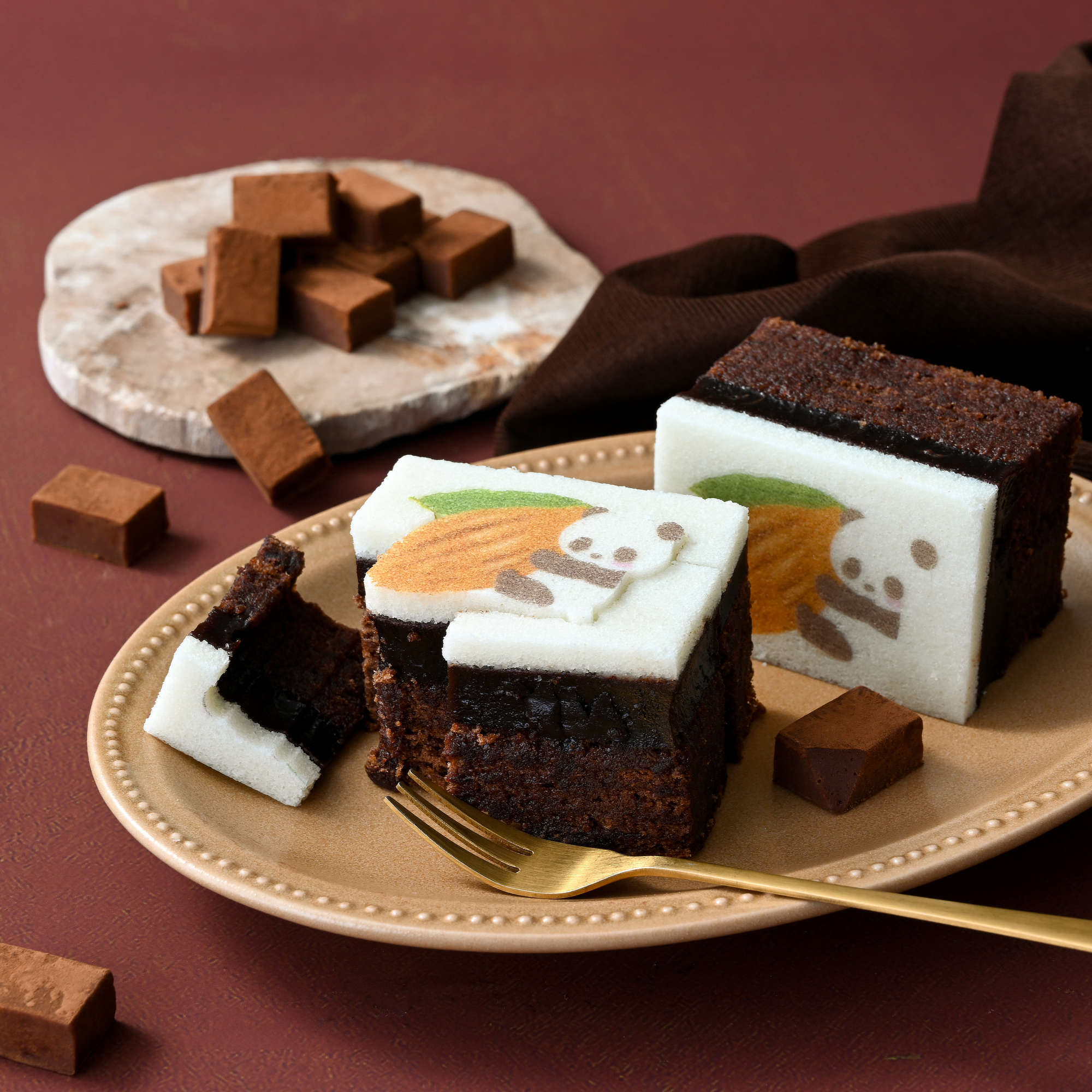 パンダのゼリーバウム(Wチョコレート)新登場　【バレンタイン限定】