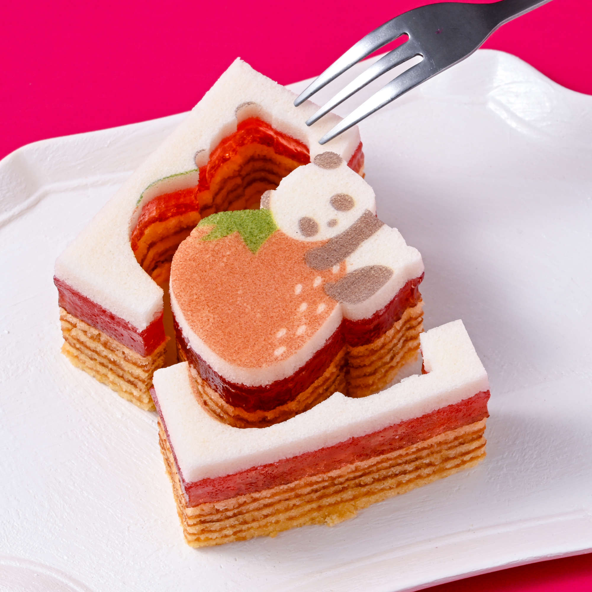 パンダのゼリーバウム（あまおう苺&ミルク）