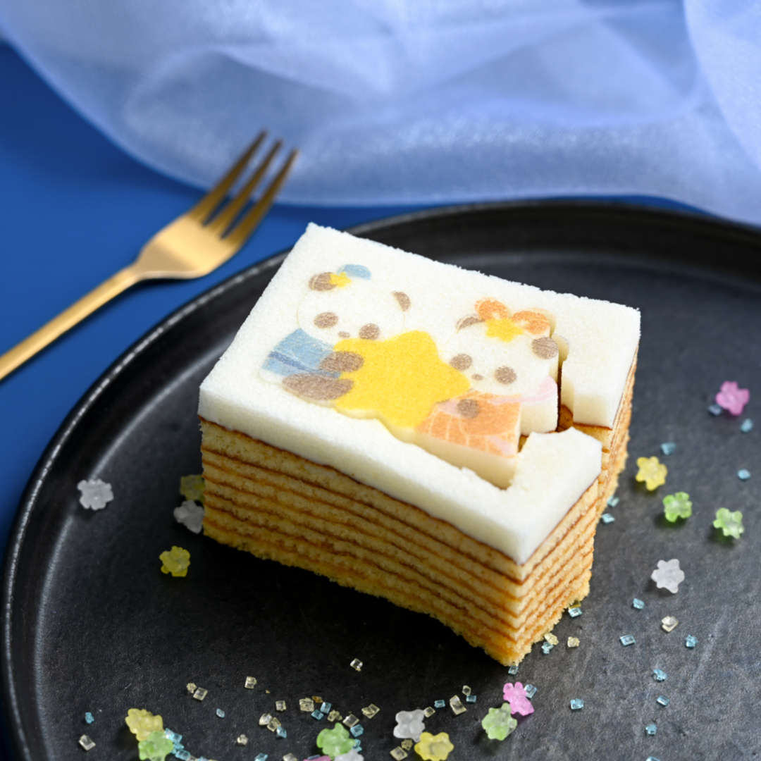 七夕限定パンダバウム（ミルク味）発売🌟織姫パンダと彦星パンダの型ぬきバウム