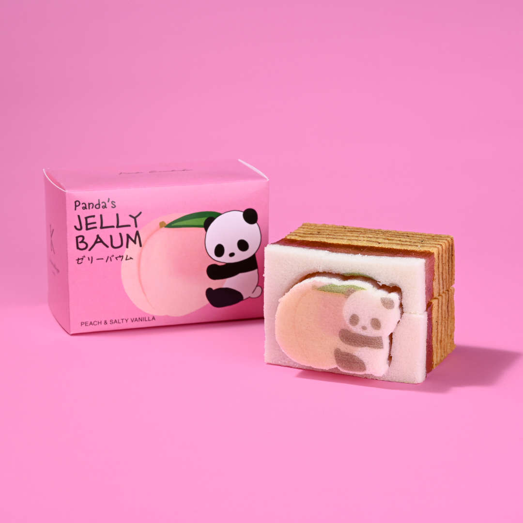 パンダのゼリーバウム（塩バニラ&桃）