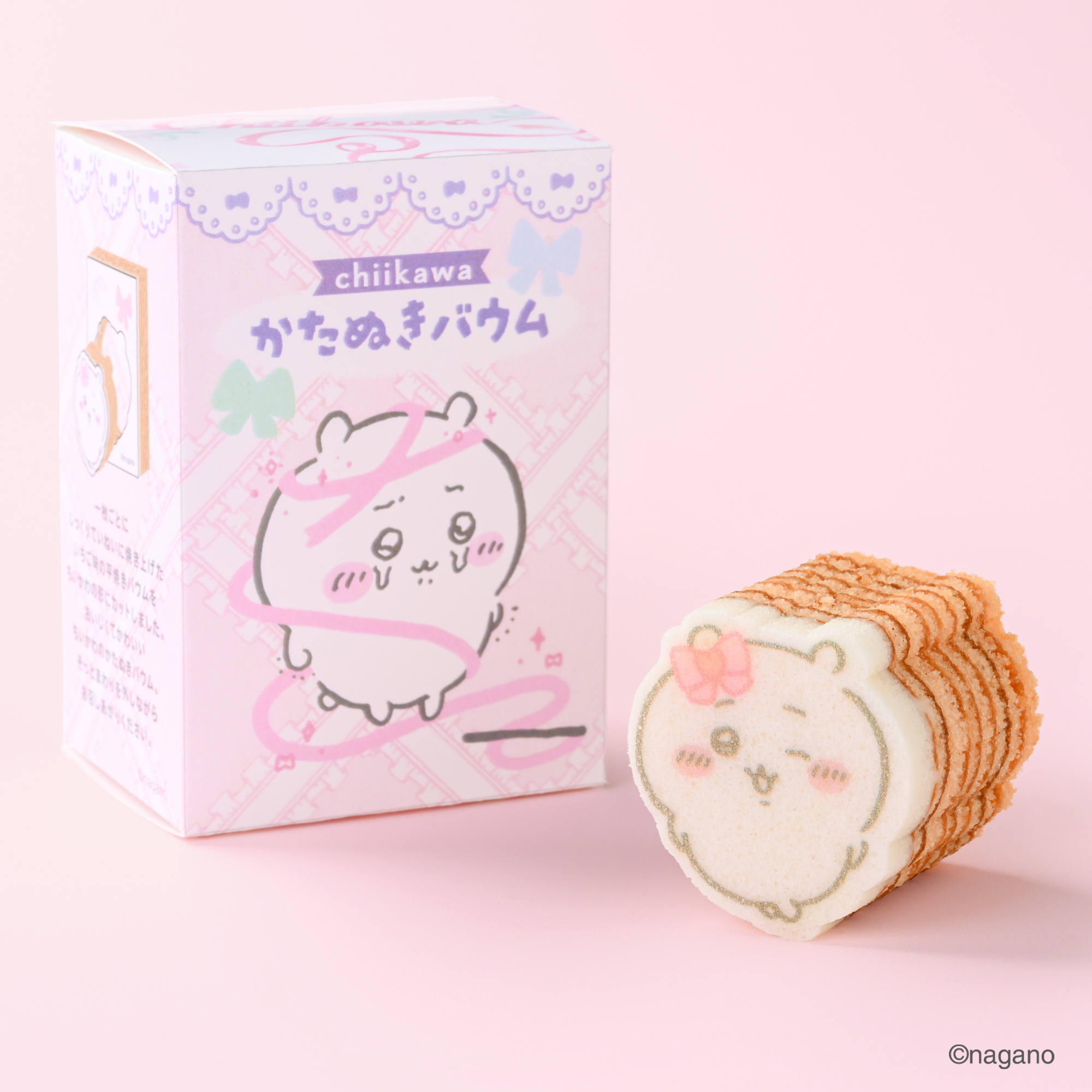 ちいかわかたぬきバウム リボン・ちいかわ（いちご）